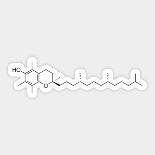 Vitamin E Molecule Alpha Tocopherol C29H50O2 Sticker